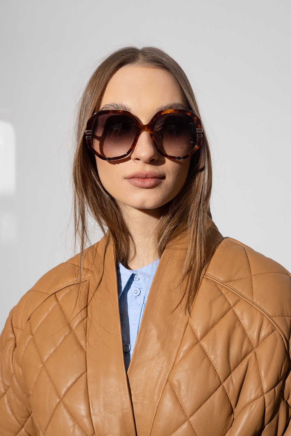 Chloe leather sale sunglasses